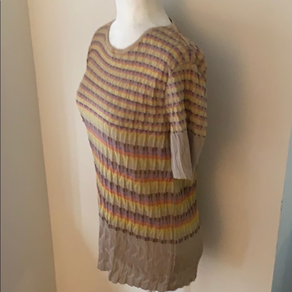 Missoni tan knit short sleeved striped top - Picture 10 of 16